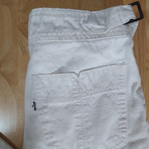 Vintage 70s Levi's White Denim Flare Bell Bottom High Waist Jeans - Picture 2 of 11